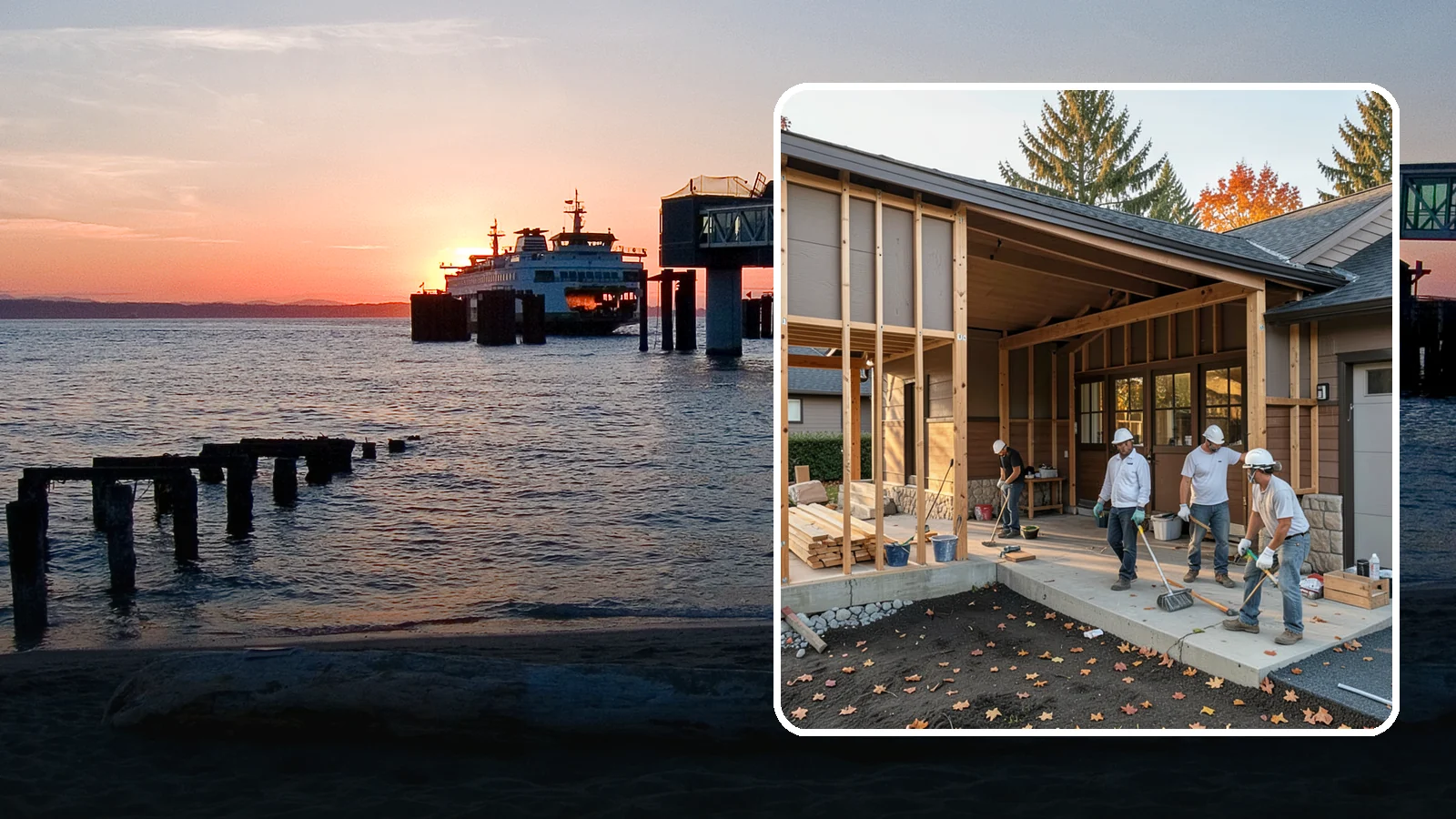 Breezeway Construction in Edmonds, Snohomish County, WA - A breezeway builds a covered connection between your home and a garage or outbuilding so you stay dry moving between them.