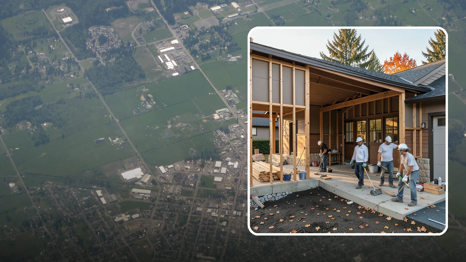 Breezeway Construction in Enumclaw, King County, WA - A breezeway builds a covered connection between your home and a garage or outbuilding so you stay dry moving between them.