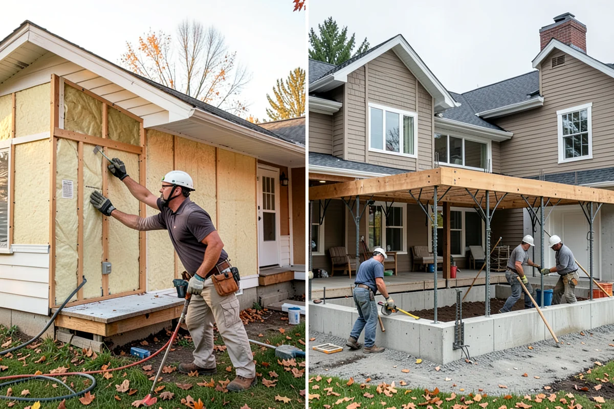 Breezeway Construction in Everett, Snohomish County, WA - Plan the connection and level the path