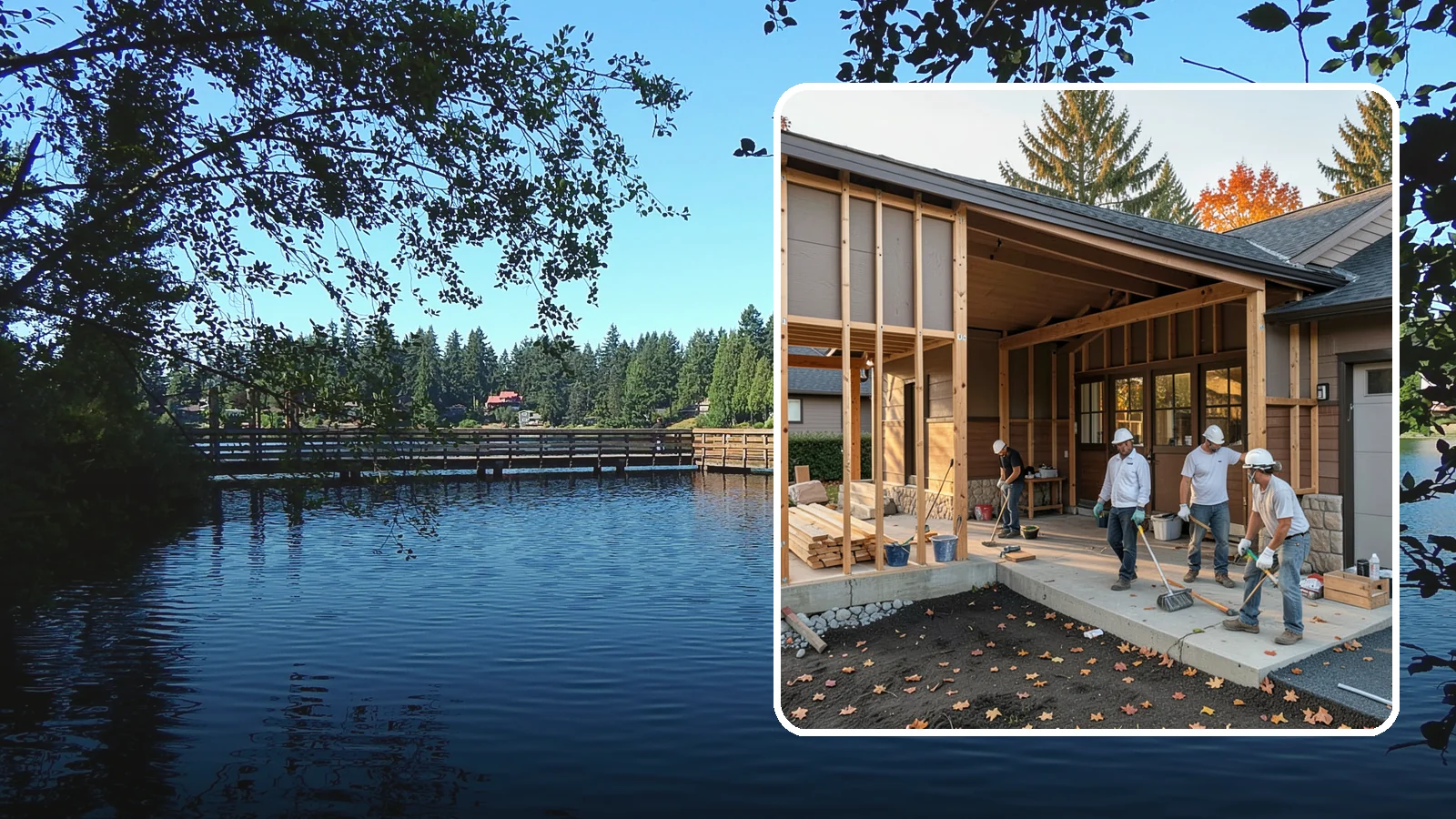 Breezeway Construction in Federal Way, King County, WA - A breezeway builds a covered connection between your home and a garage or outbuilding so you stay dry moving between them.