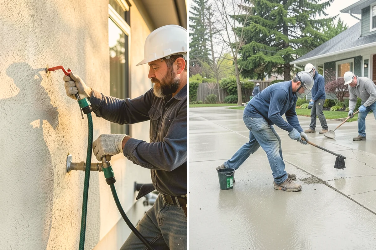 Breezeway Construction in Fife, Pierce County, WA - Plan the connection and level the path