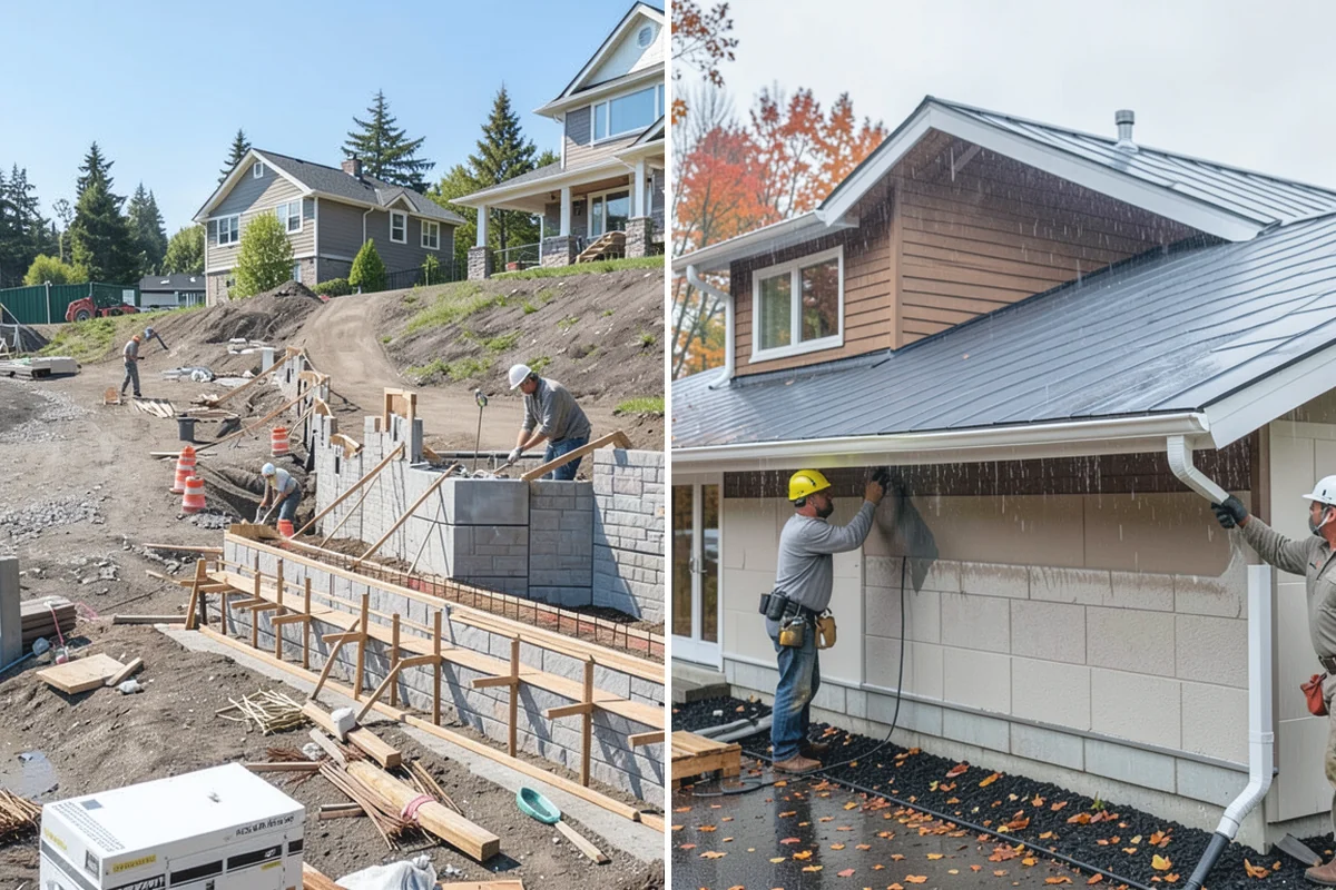 Breezeway Construction in Granite Falls, Snohomish County, WA - Plan the connection and level the path