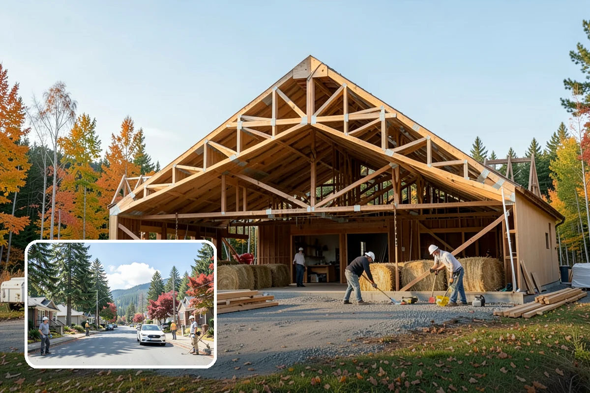 Breezeway Construction in Hunts Point, King County, WA - Keeps you dry traveling between structures