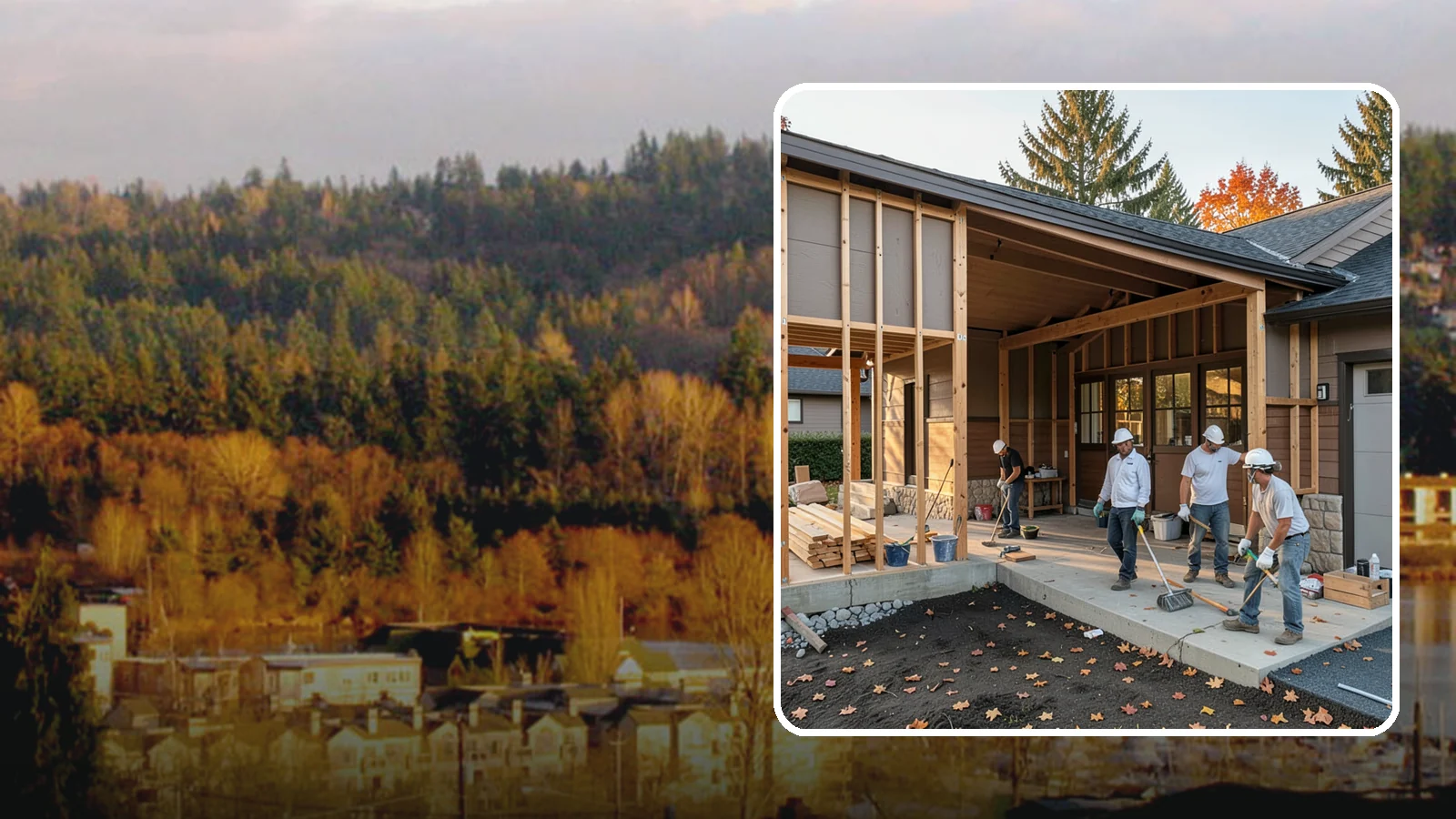 Breezeway Construction in Kenmore, King County, WA - A breezeway builds a covered connection between your home and a garage or outbuilding so you stay dry moving between them.