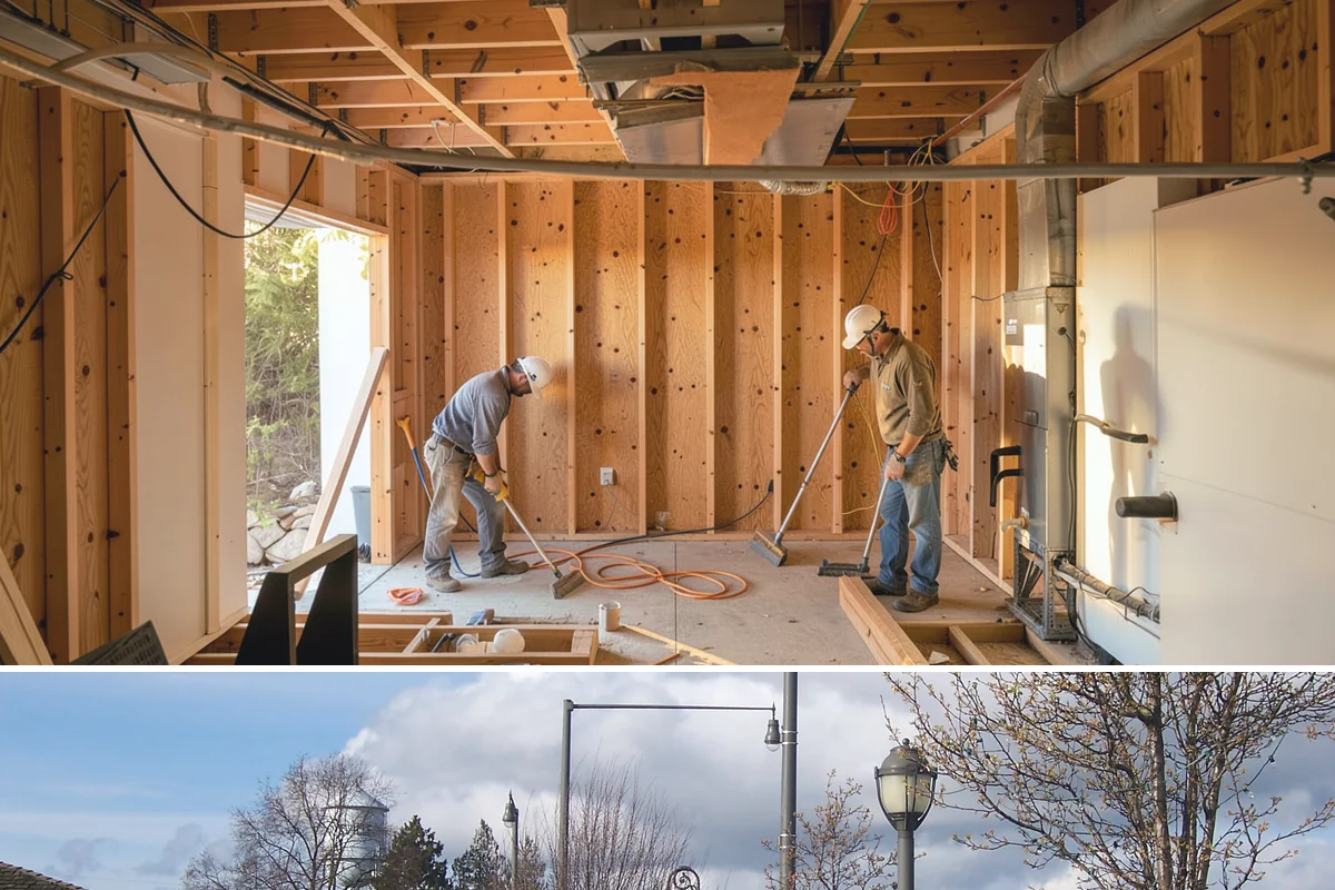 Breezeway Construction in Marysville, Snohomish County, WA - We build and roof the breezeway in summer so it is watertight before the wet season sets in.