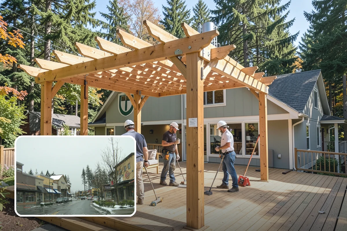 Breezeway Construction in Mill Creek, Snohomish County, WA - Keeps you dry traveling between structures