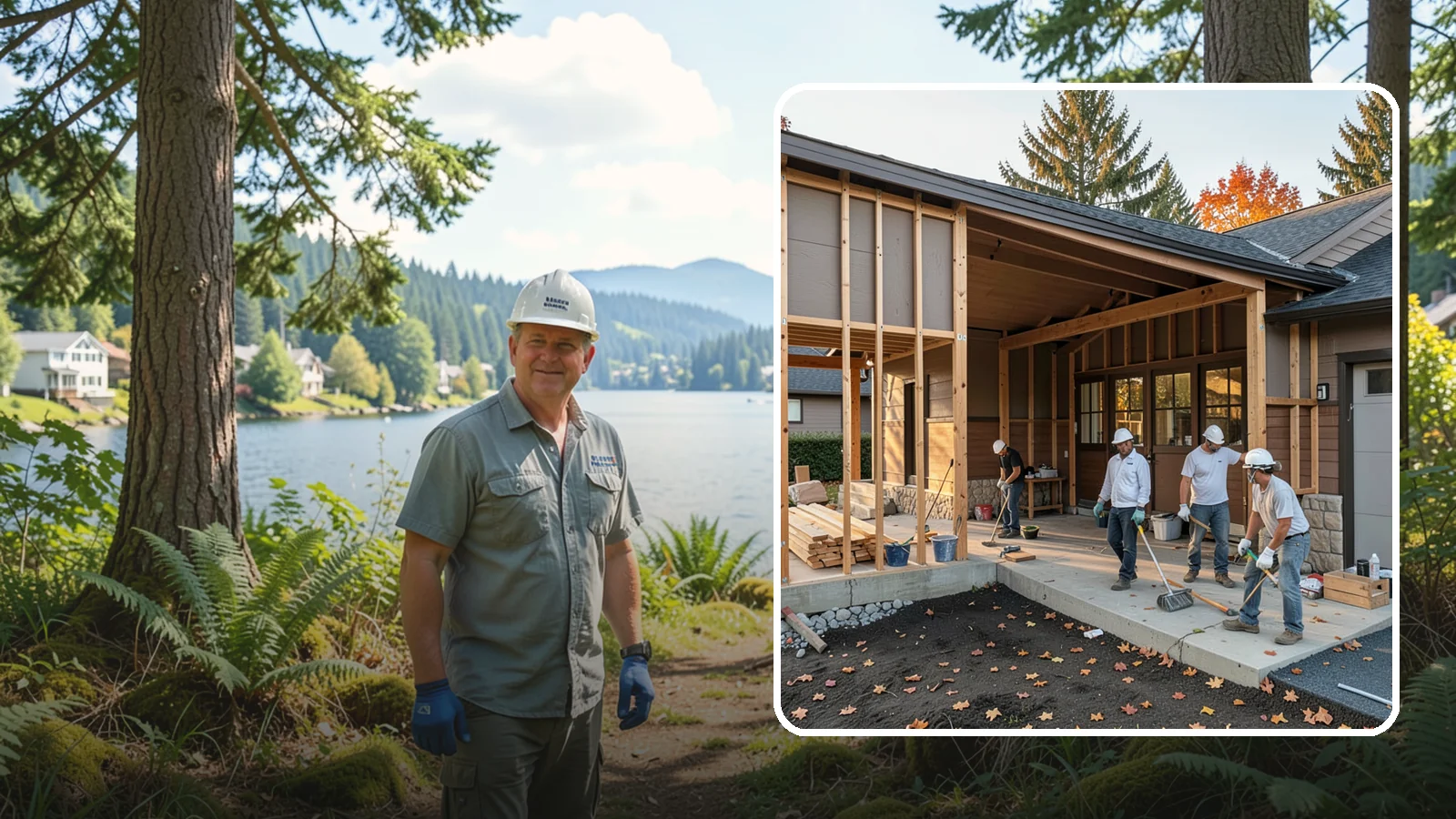 Breezeway Construction in Milton, King County, WA - A breezeway builds a covered connection between your home and a garage or outbuilding so you stay dry moving between them.