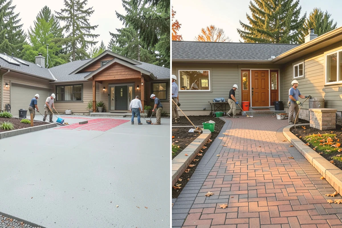 Breezeway Construction in Milton, King County, WA - Plan the connection and level the path