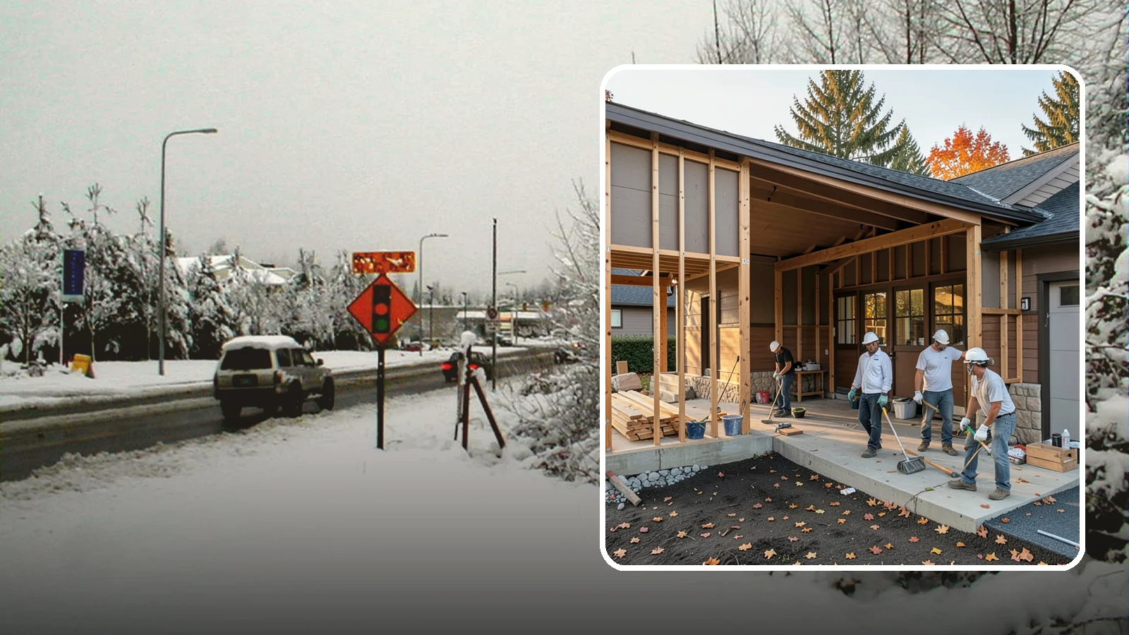 Breezeway Construction in Newcastle, King County, WA - A breezeway builds a covered connection between your home and a garage or outbuilding so you stay dry moving between them.