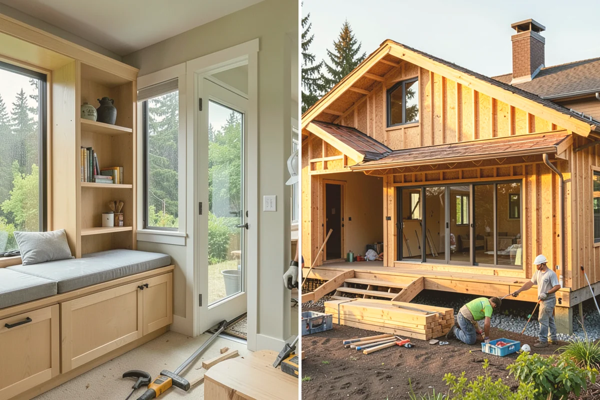 Breezeway Construction in Newcastle, King County, WA - Plan the connection and level the path