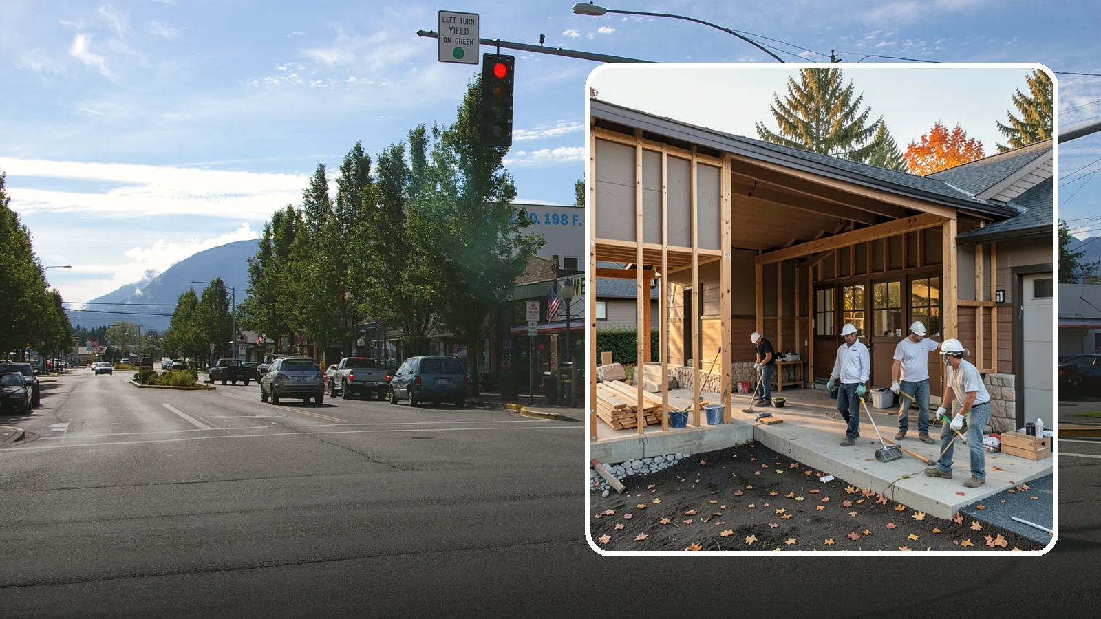 Breezeway Construction in North Bend, King County, WA - A breezeway builds a covered connection between your home and a garage or outbuilding so you stay dry moving between them.