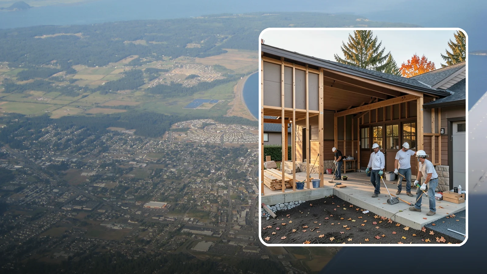 Breezeway Construction in Oak Harbor, Island County, WA - A breezeway builds a covered connection between your home and a garage or outbuilding so you stay dry moving between them.