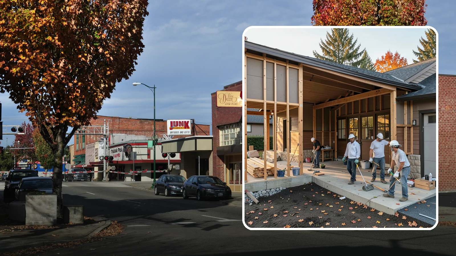 Breezeway Construction in Puyallup, Pierce County, WA - A breezeway builds a covered connection between your home and a garage or outbuilding so you stay dry moving between them.