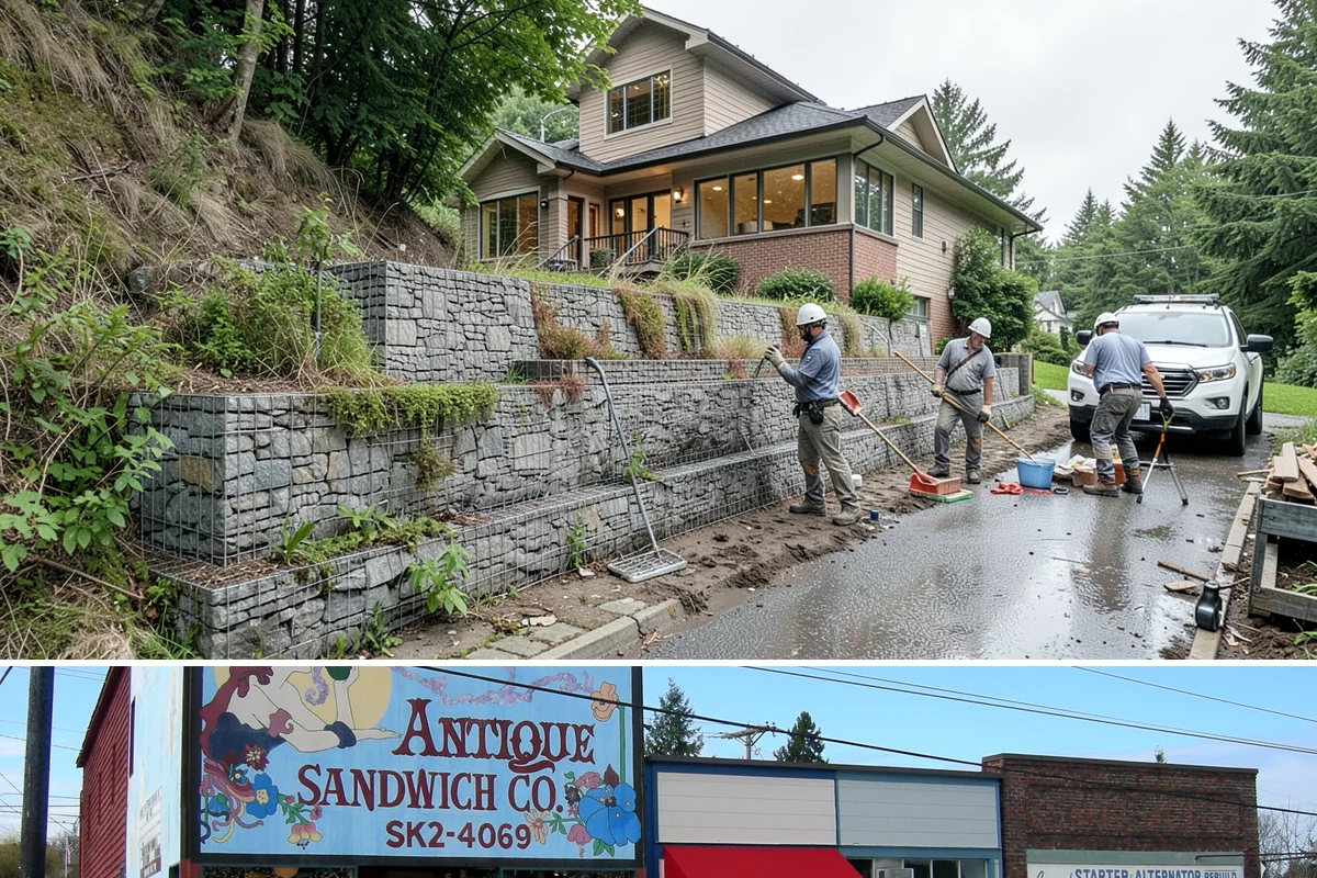 Breezeway Construction in Ruston, Pierce County, WA - We build and roof the breezeway in summer so it is watertight before the wet season sets in.