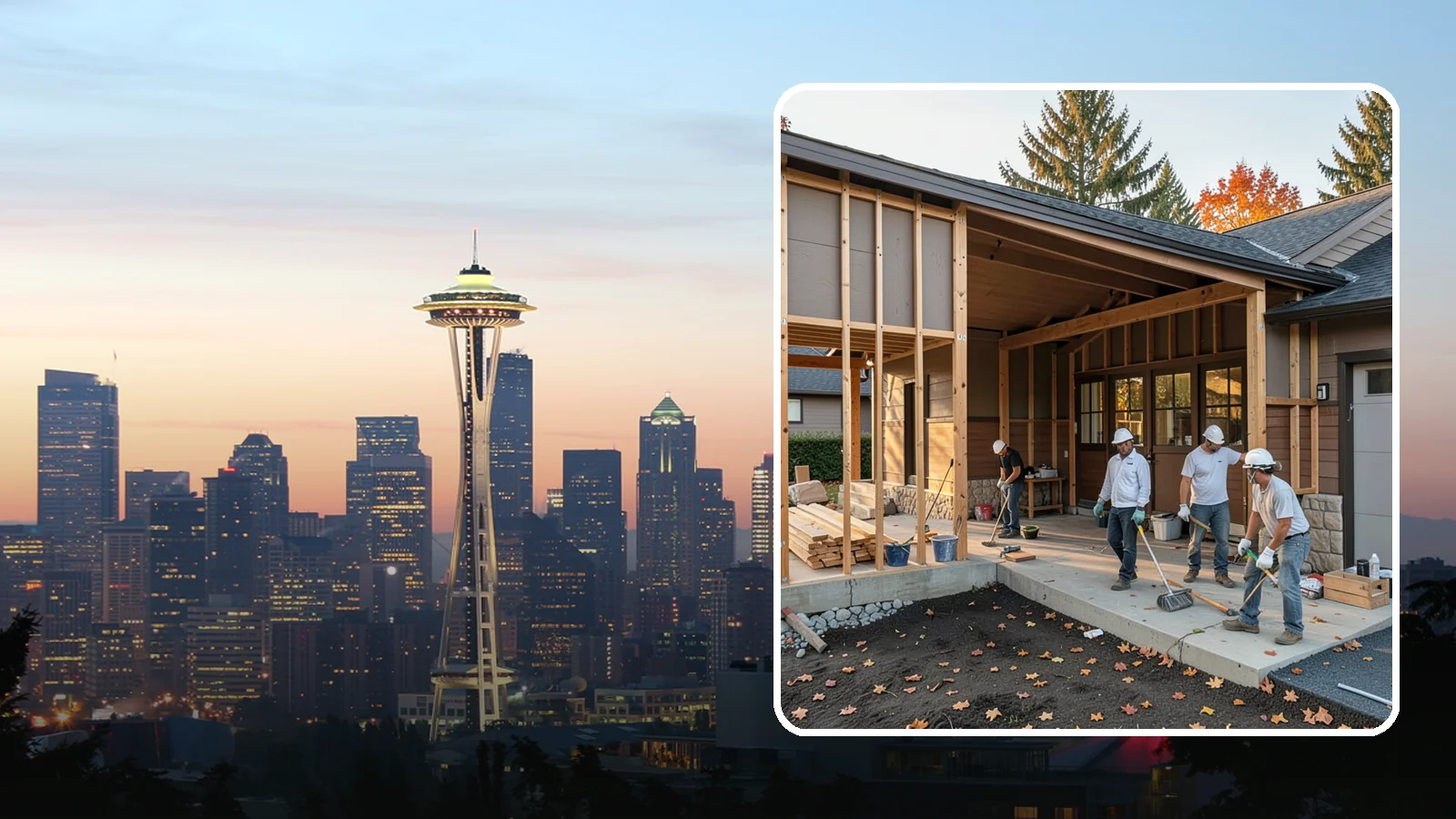 Breezeway Construction in Seattle, King County, WA - A breezeway builds a covered connection between your home and a garage or outbuilding so you stay dry moving between them.