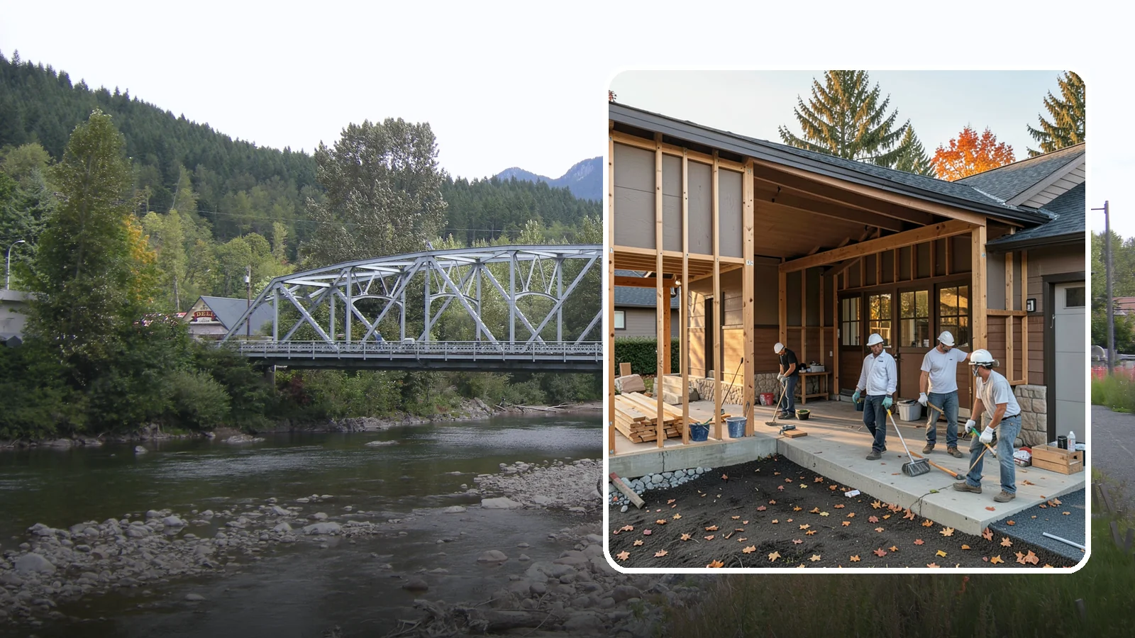 Breezeway Construction in Skykomish, King County, WA - A breezeway builds a covered connection between your home and a garage or outbuilding so you stay dry moving between them.