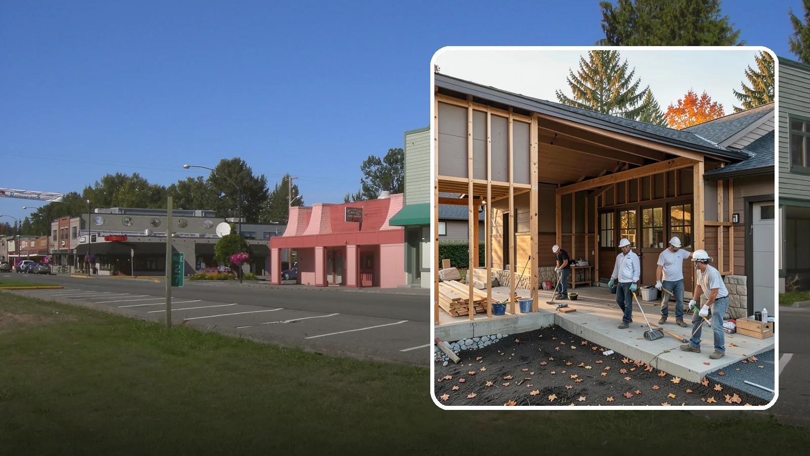 Breezeway Construction in Snoqualmie, King County, WA - A breezeway builds a covered connection between your home and a garage or outbuilding so you stay dry moving between them.