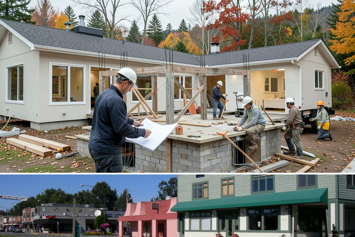 Breezeway Construction in Snoqualmie, King County, WA - We build and roof the breezeway in summer so it is watertight before the wet season sets in.