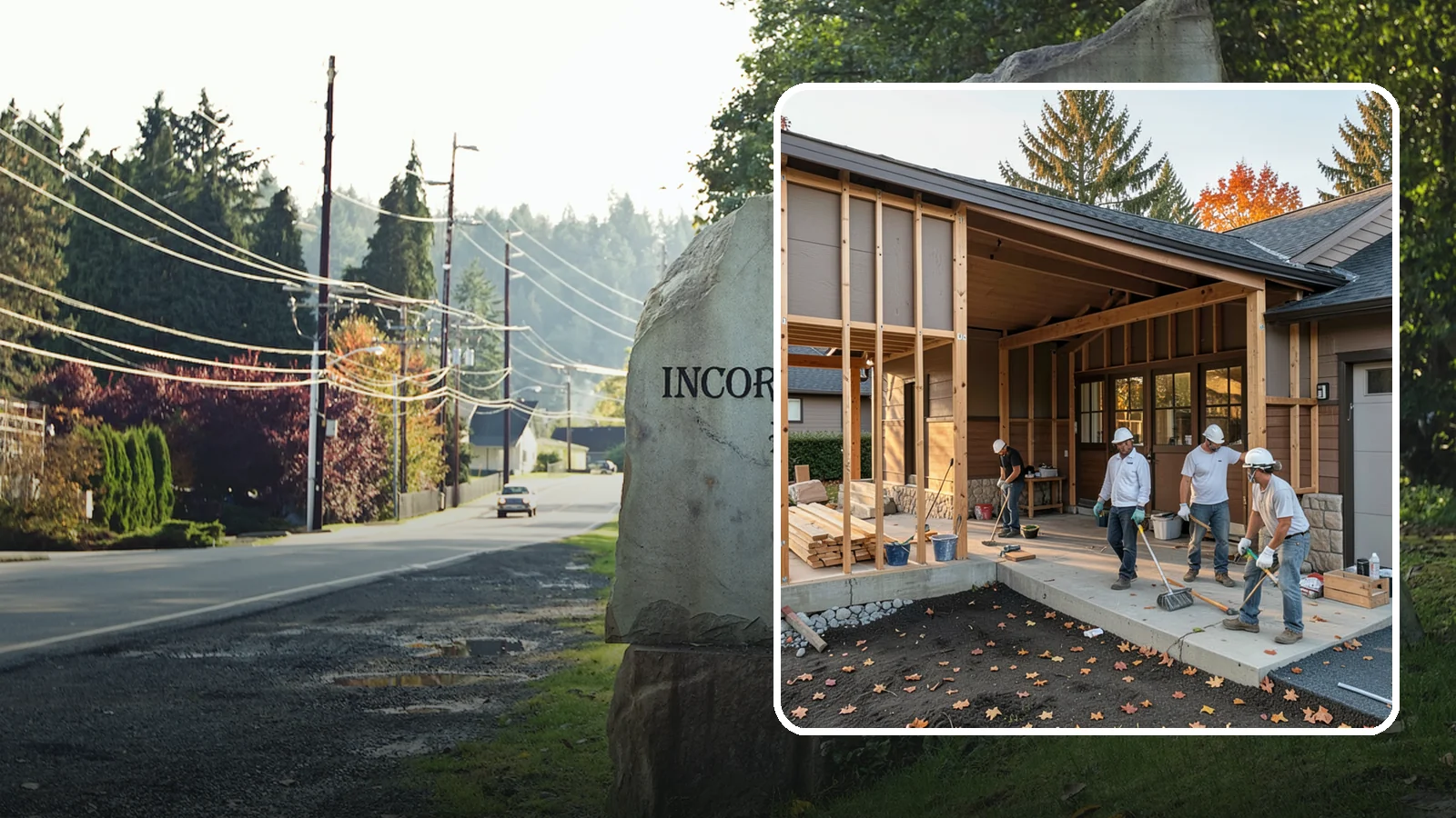 Breezeway Construction in Wilkeson, Pierce County, WA - A breezeway builds a covered connection between your home and a garage or outbuilding so you stay dry moving between them.