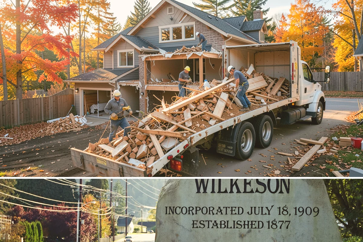 Breezeway Construction in Wilkeson, Pierce County, WA - We build and roof the breezeway in summer so it is watertight before the wet season sets in.