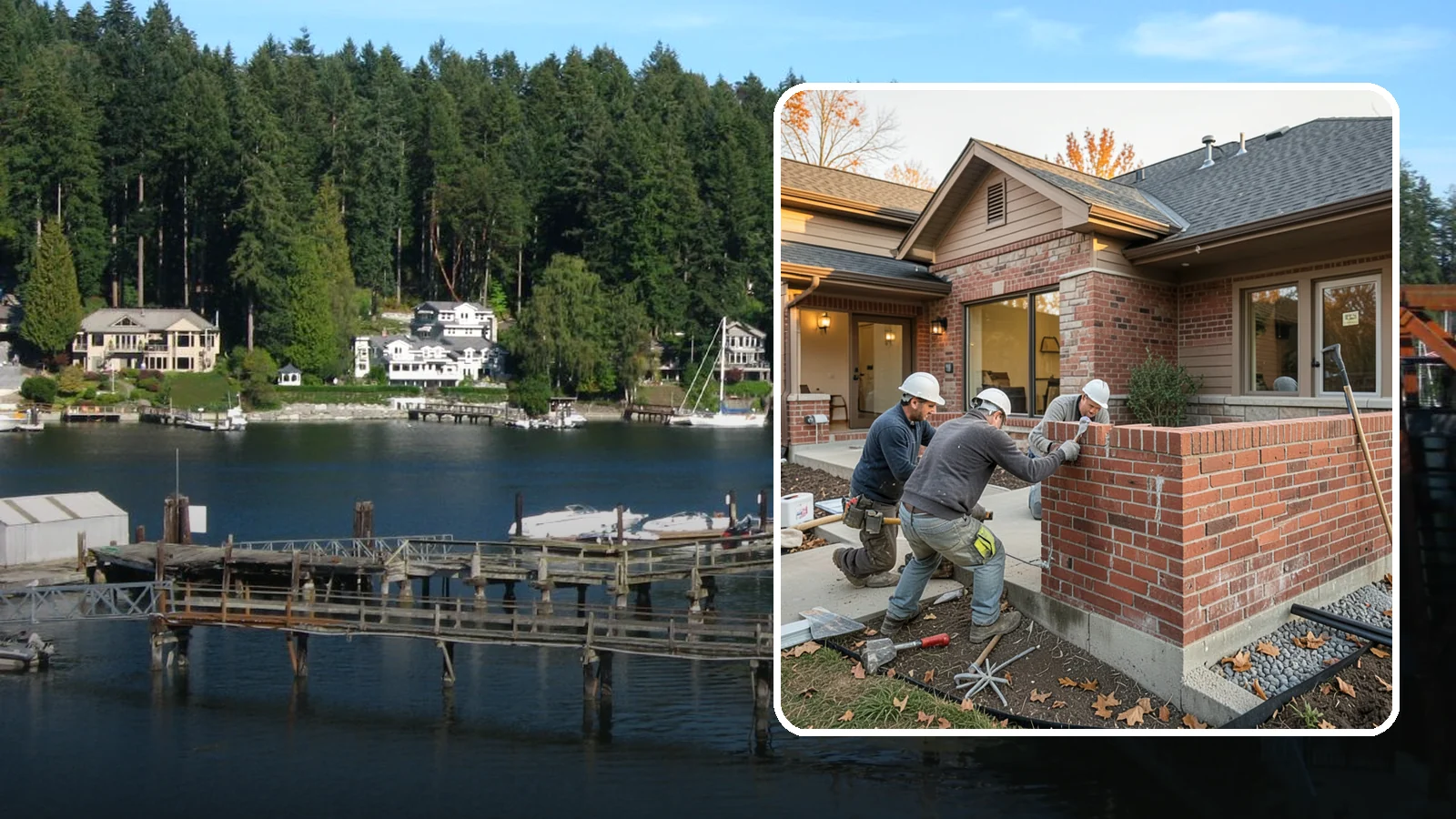 Brick Masonry in Gig Harbor, Pierce County, WA - Skilled brickwork for walls, veneers, and features built to endure the Northwest's damp, freeze-prone seasons.