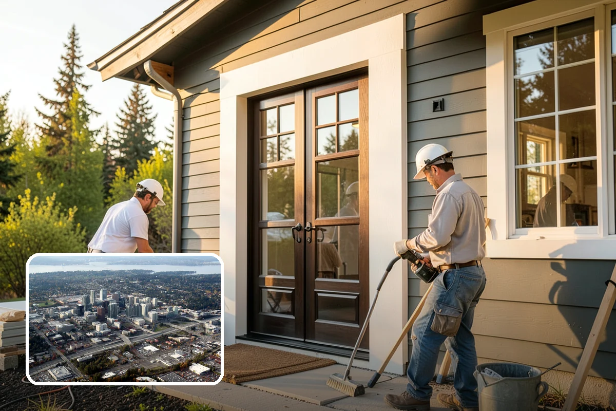 Brick Repair in Bellevue, King County, WA - Replaces damaged brick with matching units