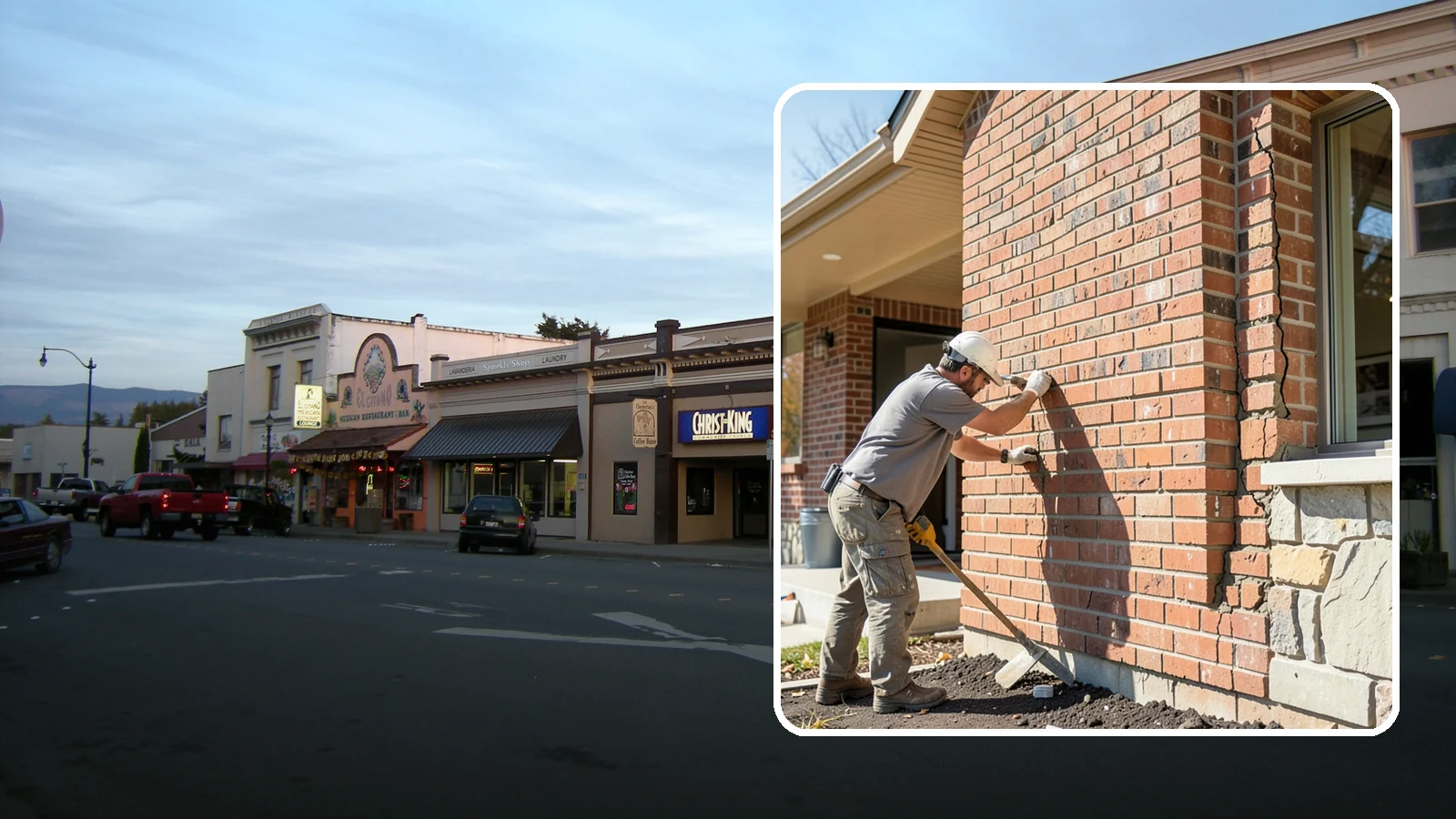 Brick Repair in Burlington, Skagit County, WA - Repair of cracked, spalling, or displaced brick to restore both strength and appearance.