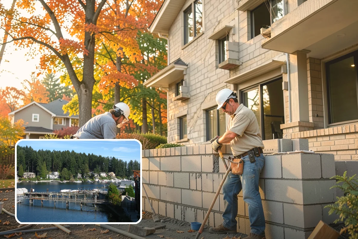 Brick Repair in Gig Harbor, Pierce County, WA - Replaces damaged brick with matching units
