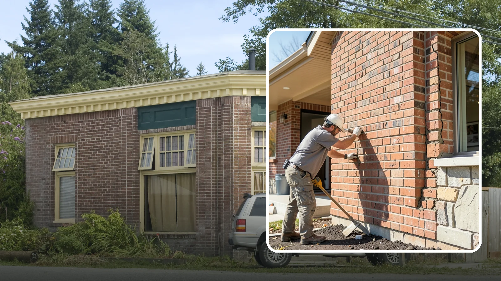 Brick Repair in Hamilton, Skagit County, WA - Repair of cracked, spalling, or displaced brick to restore both strength and appearance.