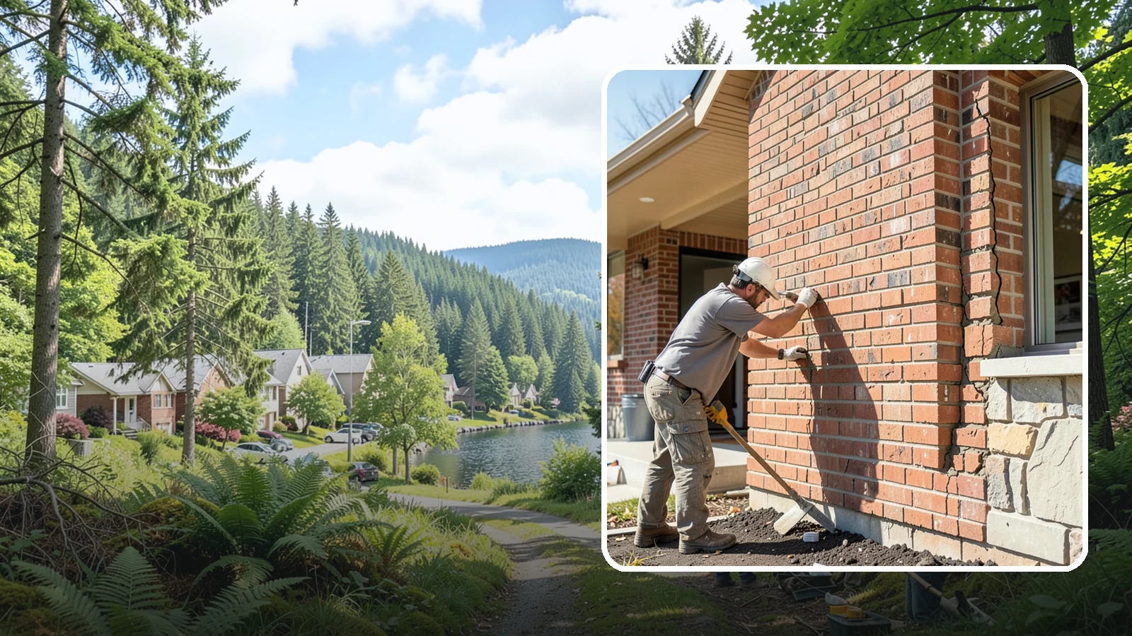 Brick Repair in Lake Forest Park, King County, WA - Repair of cracked, spalling, or displaced brick to restore both strength and appearance.