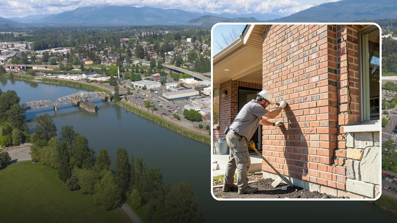Brick Repair in Mount Vernon, Skagit County, WA - Repair of cracked, spalling, or displaced brick to restore both strength and appearance.