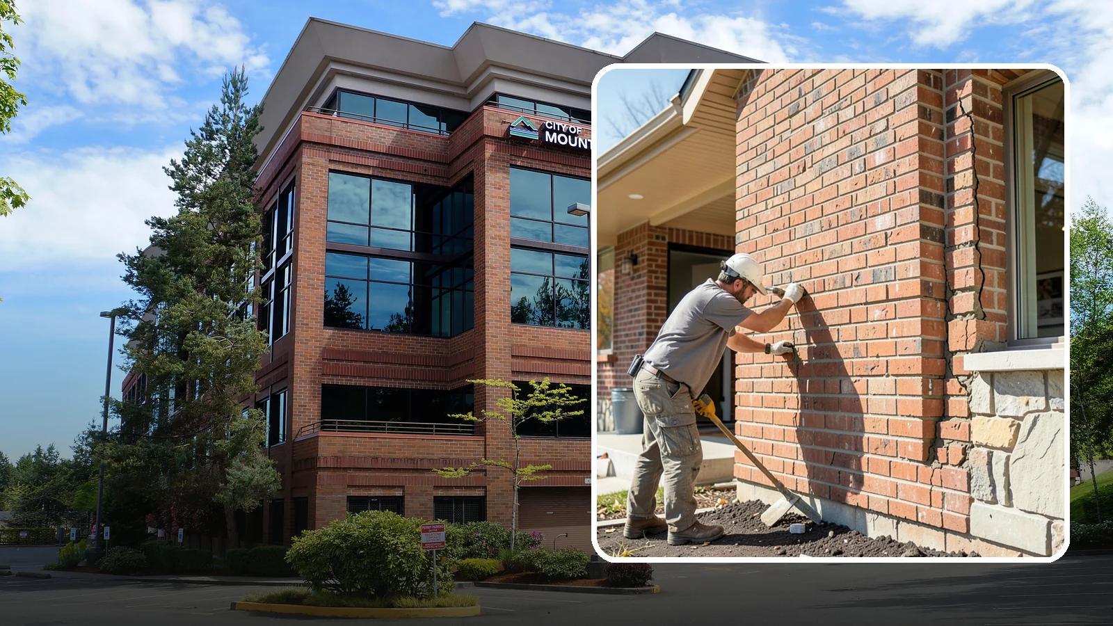 Brick Repair in Mountlake Terrace, Snohomish County, WA - Repair of cracked, spalling, or displaced brick to restore both strength and appearance.