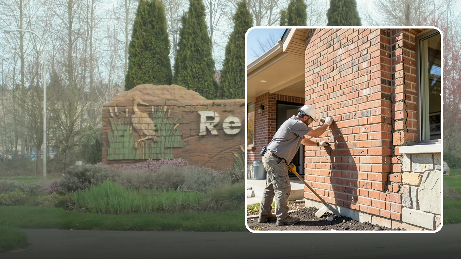 Brick Repair in Renton, King County, WA - Repair of cracked, spalling, or displaced brick to restore both strength and appearance.