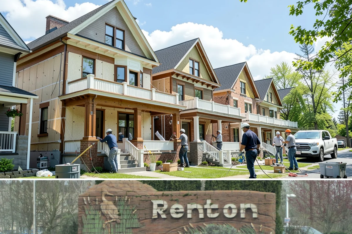Brick Repair in Renton, King County, WA - Dry weather lets the repair mortar set cleanly, making summer and early fall preferable.