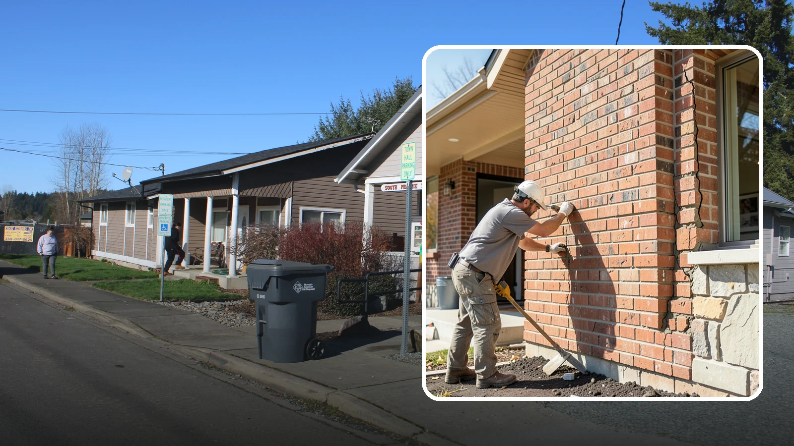 Brick Repair in South Prairie, Pierce County, WA - Repair of cracked, spalling, or displaced brick to restore both strength and appearance.