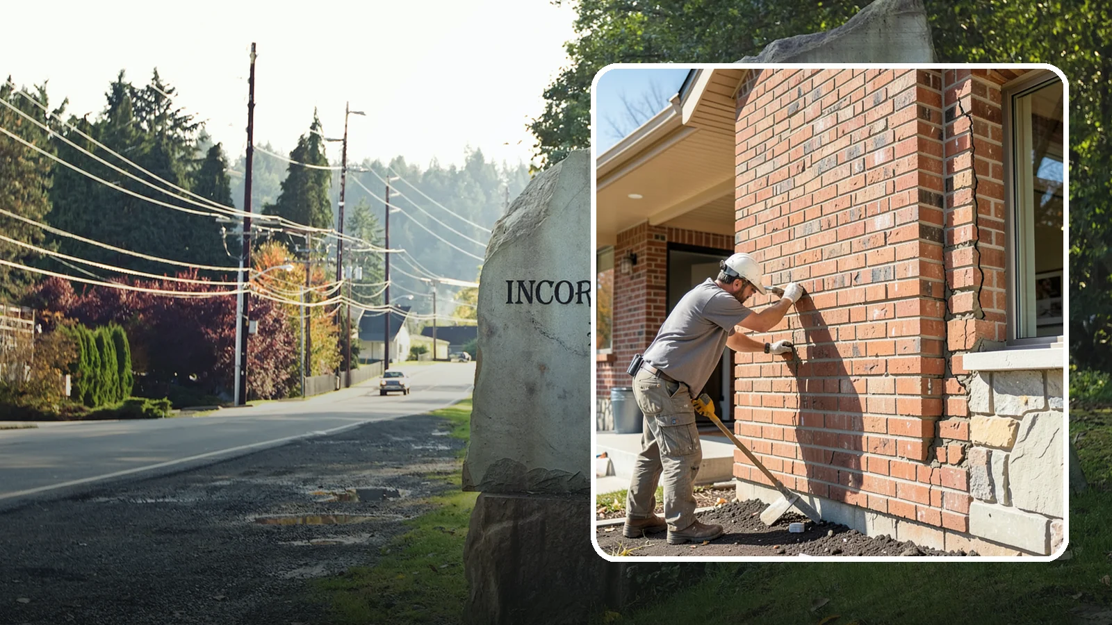 Brick Repair in Wilkeson, Pierce County, WA - Repair of cracked, spalling, or displaced brick to restore both strength and appearance.