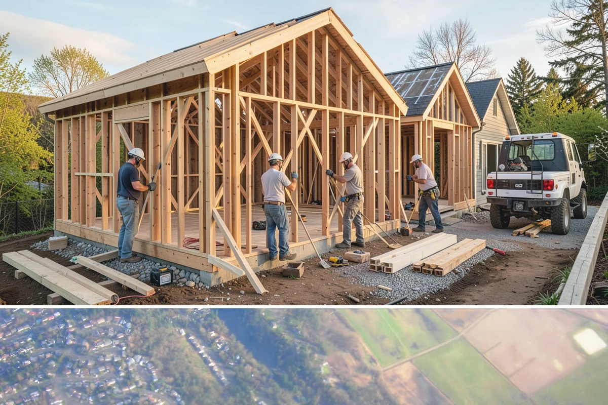 Brick Steps Construction in Algona, King County, WA - Brick and mortar work is best done in dry weather so the mortar cures properly, favoring the summer months.