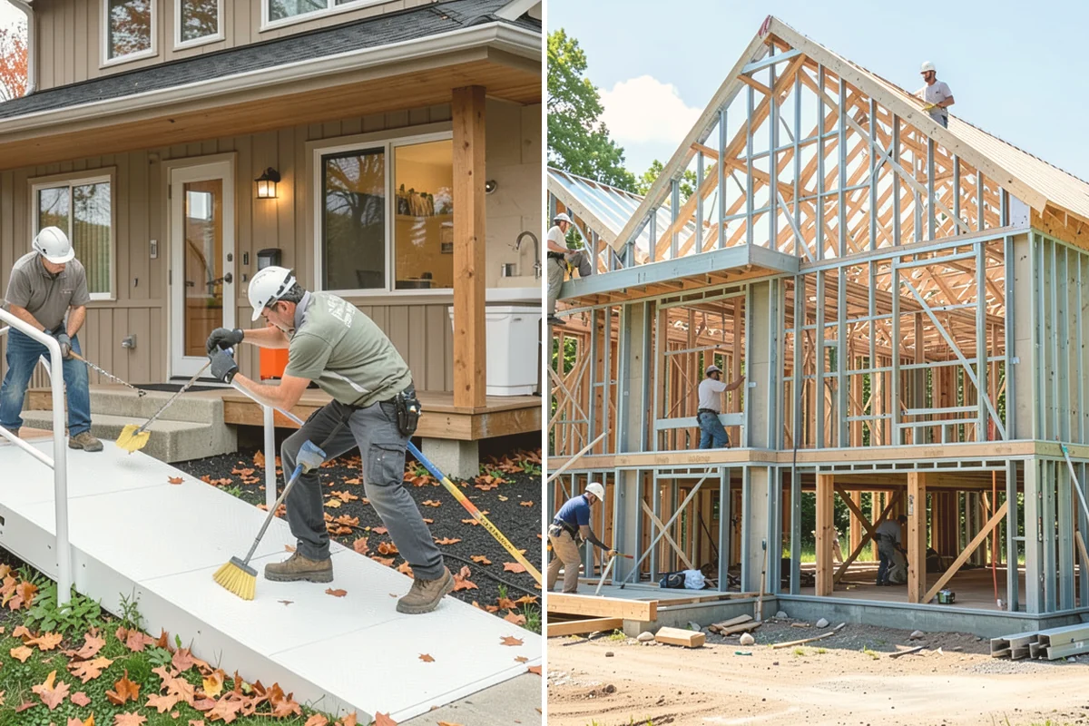 Brick Steps Construction in Bothell, King County, WA - Plan the layout and pour a reinforced footing