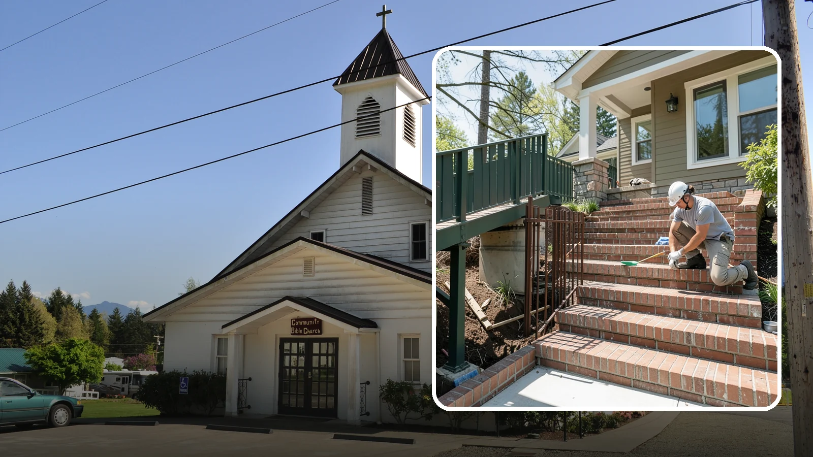 Brick Steps Construction in Concrete, Skagit County, WA - Crafting classic brick steps that pair timeless looks with the durability to handle Northwest moisture.
