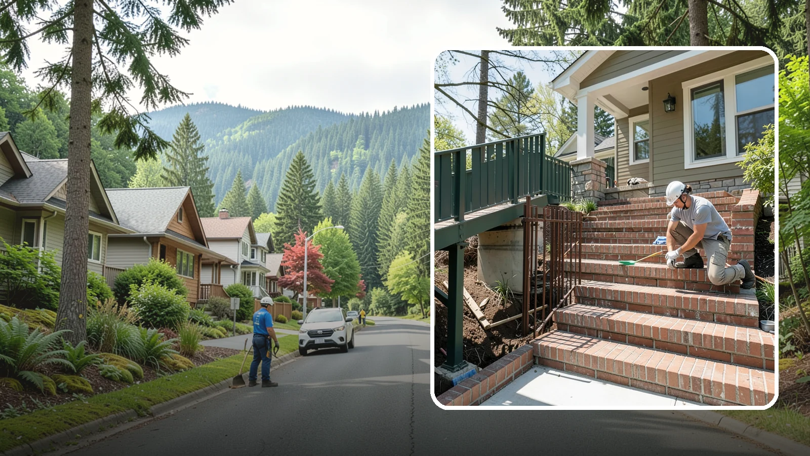 Brick Steps Construction in Darrington, Snohomish County, WA - Crafting classic brick steps that pair timeless looks with the durability to handle Northwest moisture.