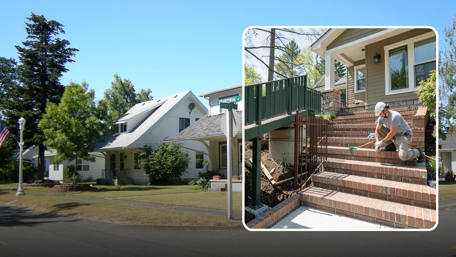 Brick Steps Construction in DuPont, Pierce County, WA - Crafting classic brick steps that pair timeless looks with the durability to handle Northwest moisture.