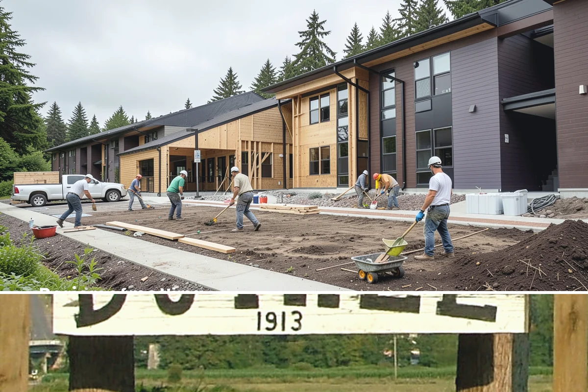 Brick Steps Construction in Duvall, King County, WA - Brick and mortar work is best done in dry weather so the mortar cures properly, favoring the summer months.