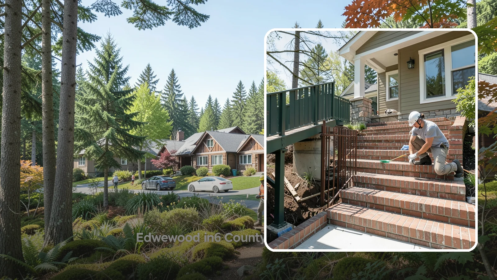Brick Steps Construction in Edgewood, Pierce County, WA - Crafting classic brick steps that pair timeless looks with the durability to handle Northwest moisture.