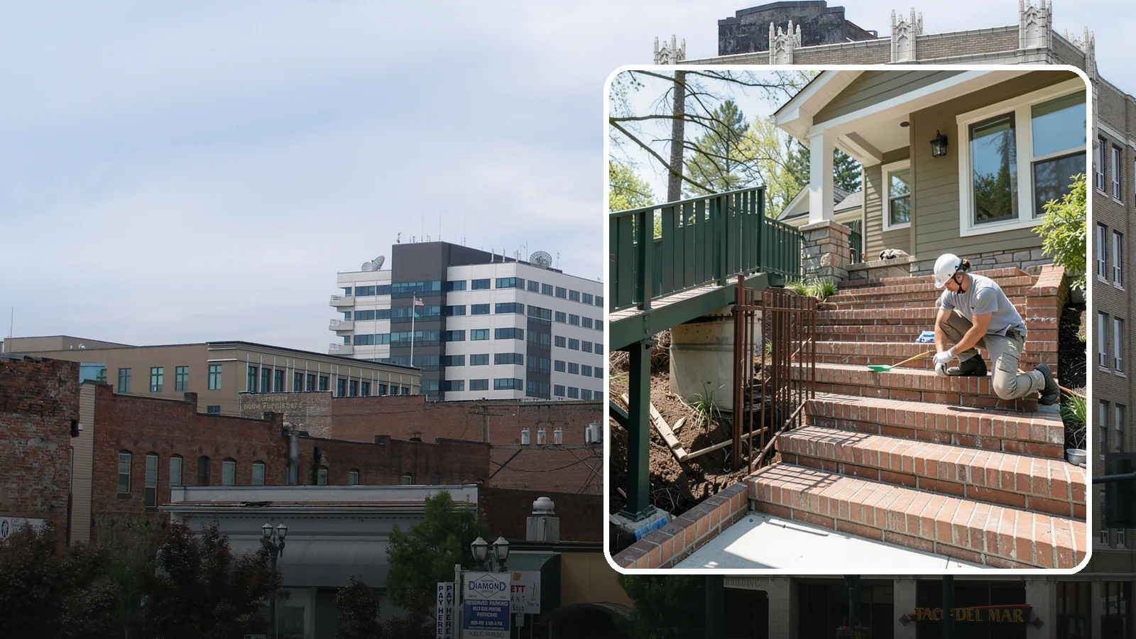 Brick Steps Construction in Everett, Snohomish County, WA - Crafting classic brick steps that pair timeless looks with the durability to handle Northwest moisture.
