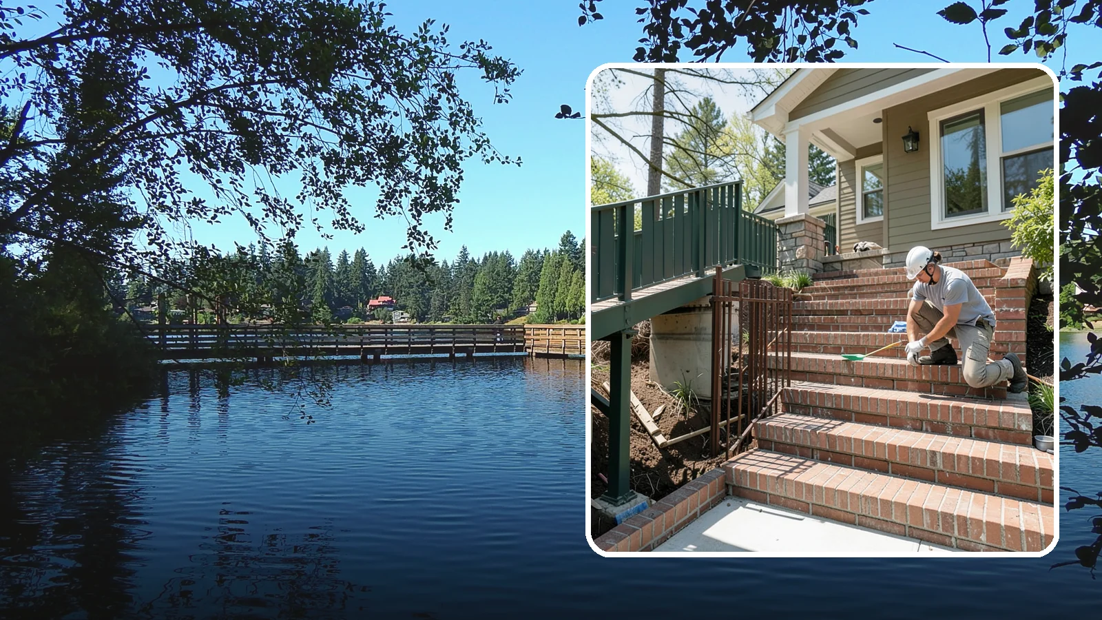 Brick Steps Construction in Federal Way, King County, WA - Crafting classic brick steps that pair timeless looks with the durability to handle Northwest moisture.