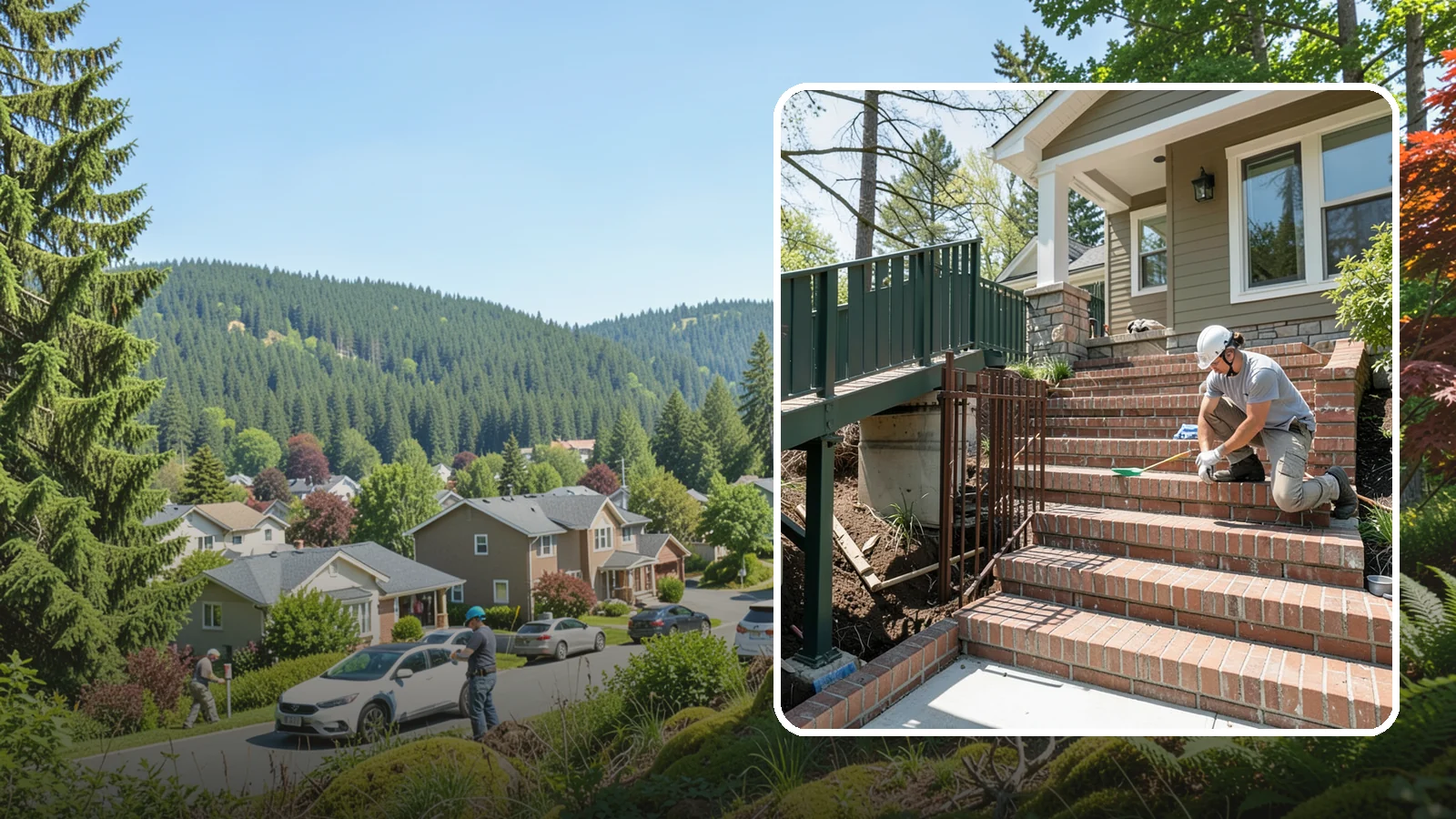 Brick Steps Construction in Index, Snohomish County, WA - Crafting classic brick steps that pair timeless looks with the durability to handle Northwest moisture.