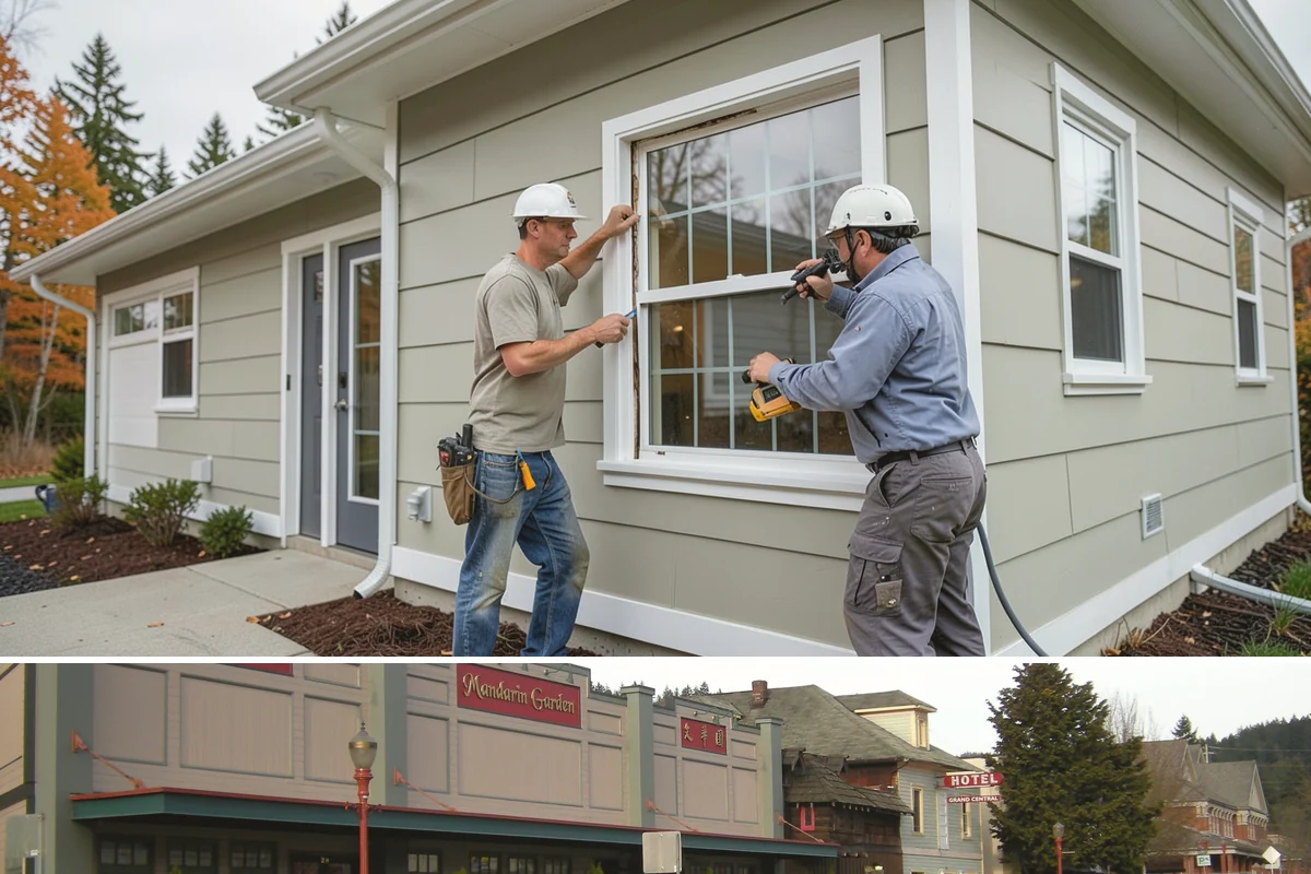 Brick Steps Construction in Issaquah, King County, WA - Brick and mortar work is best done in dry weather so the mortar cures properly, favoring the summer months.