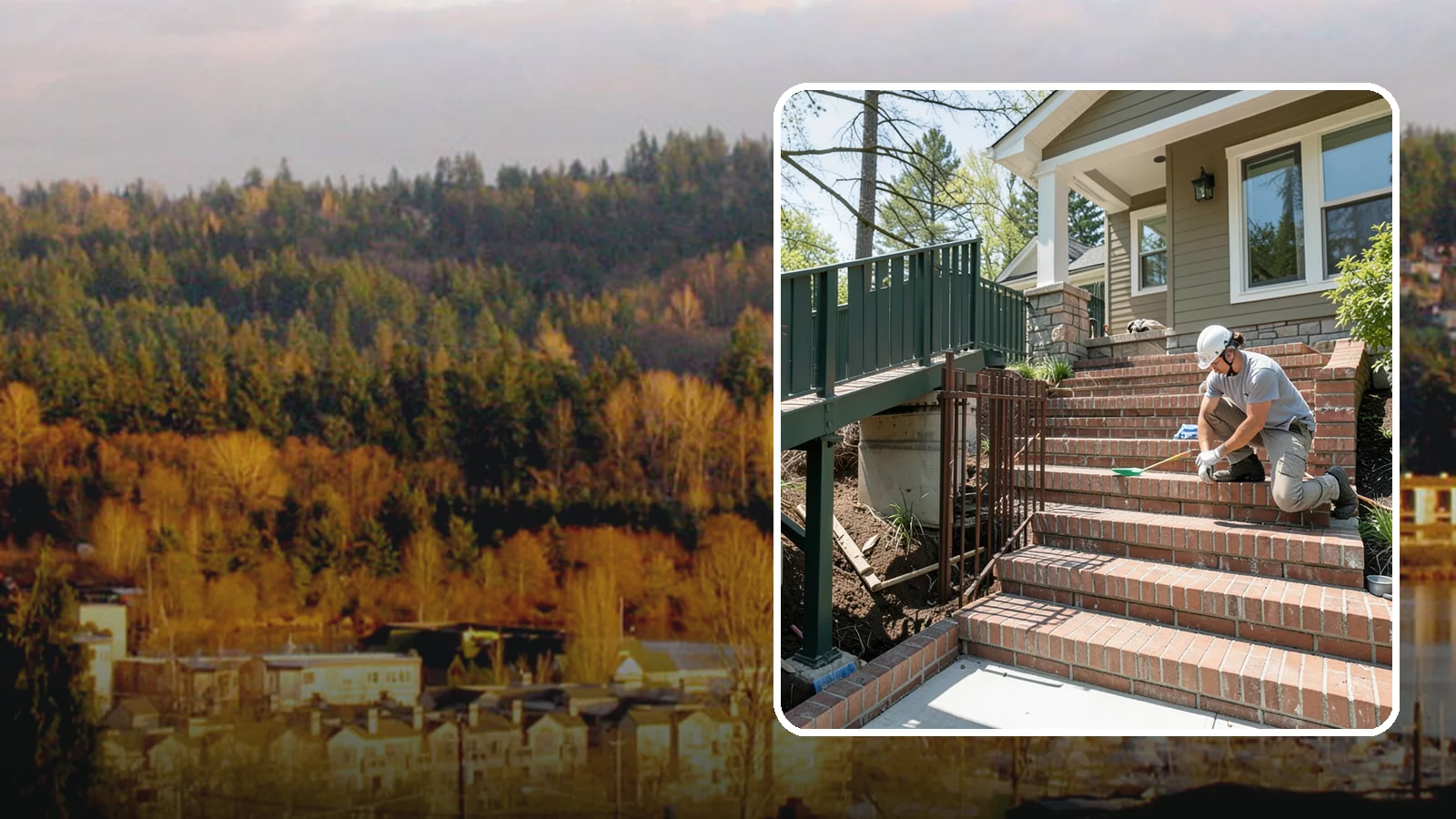 Brick Steps Construction in Kenmore, King County, WA - Crafting classic brick steps that pair timeless looks with the durability to handle Northwest moisture.