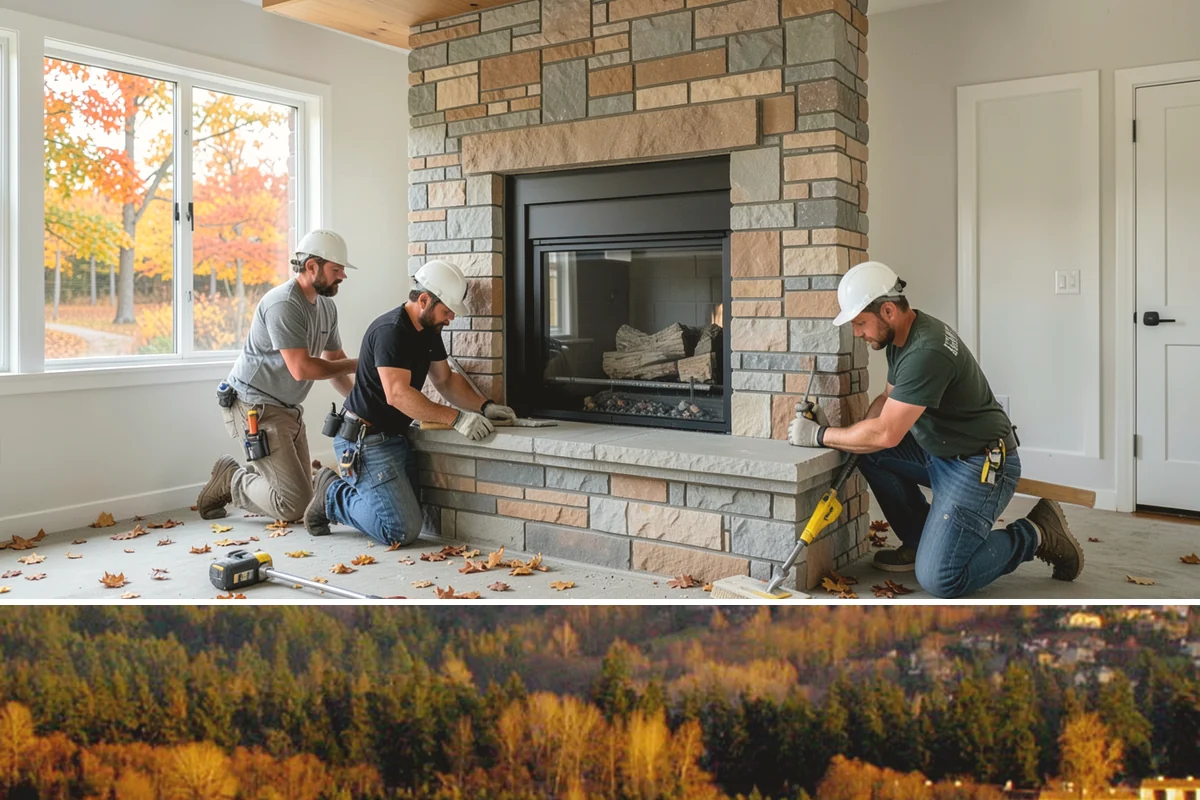 Brick Steps Construction in Kenmore, King County, WA - Brick and mortar work is best done in dry weather so the mortar cures properly, favoring the summer months.