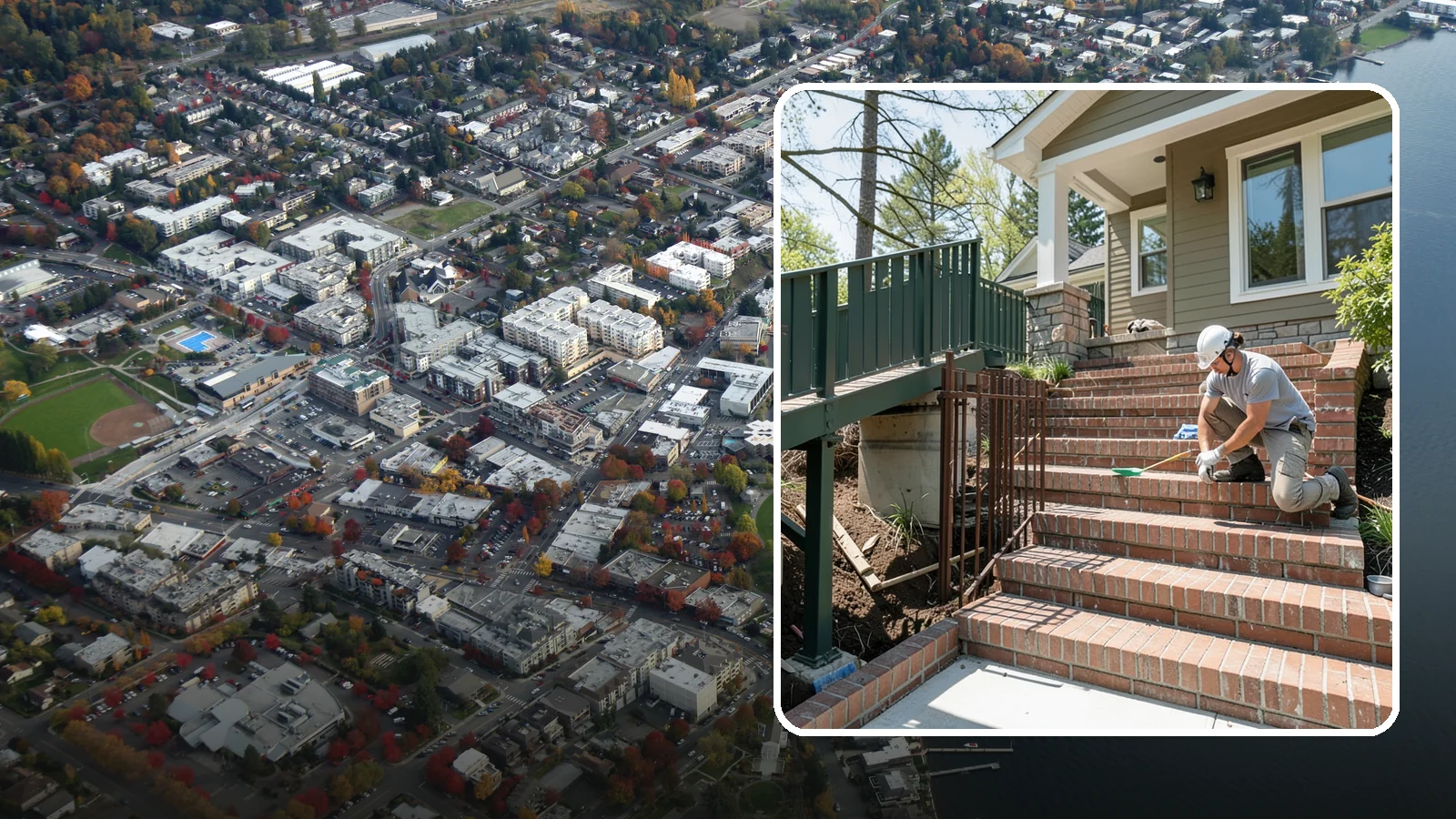Brick Steps Construction in Kirkland, King County, WA - Crafting classic brick steps that pair timeless looks with the durability to handle Northwest moisture.